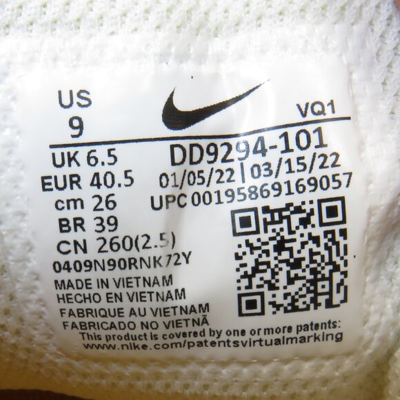 Nike Downshifter 12 DD9294-101 White Running Shoes Sneakers Womens Size 9 - Picture 7 of 13